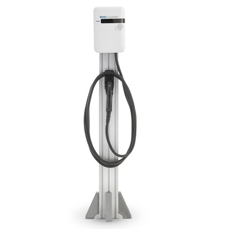 Evocharge iEVSE Plus  No Cable Mgmt  Single Port Pedestal w 18' Cable, Open Network EVC3AC0A1E1A2